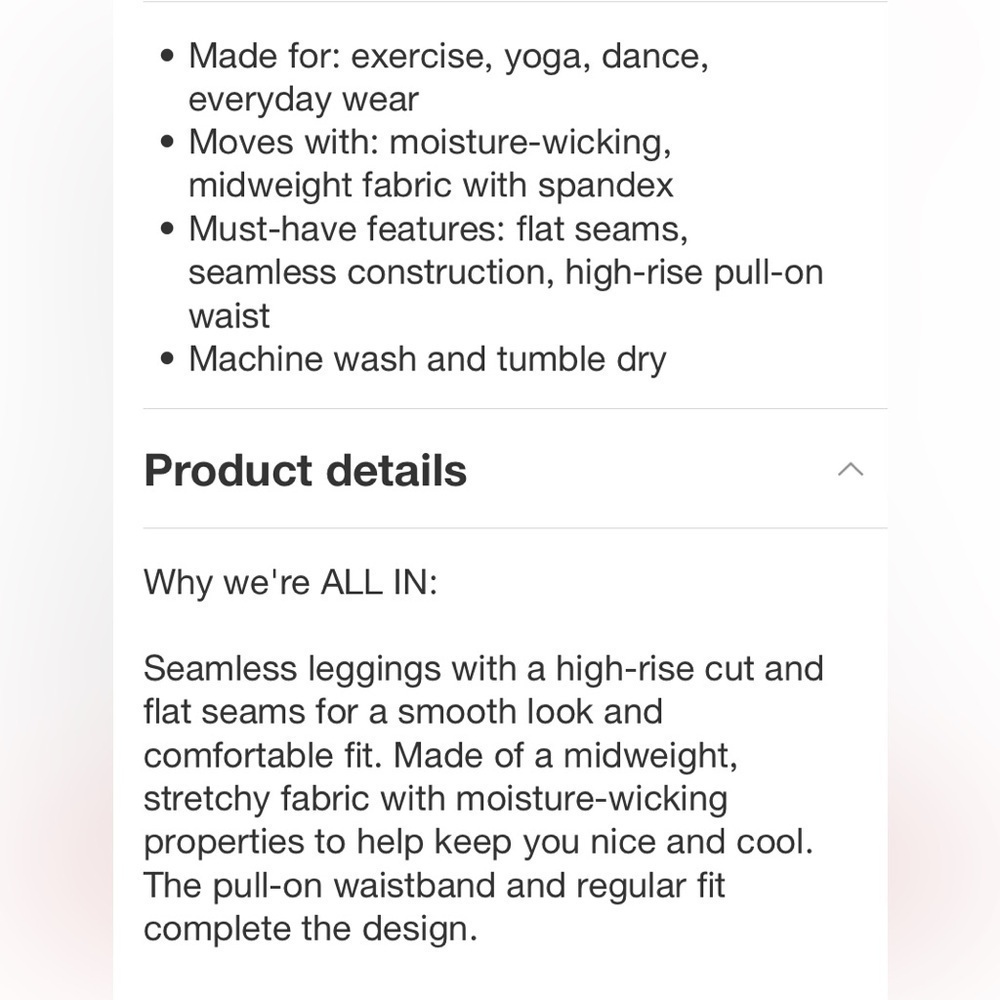 Women's Seamless High-Rise Leggings - All In Motion™ Pink L new - Picture 6 of 7